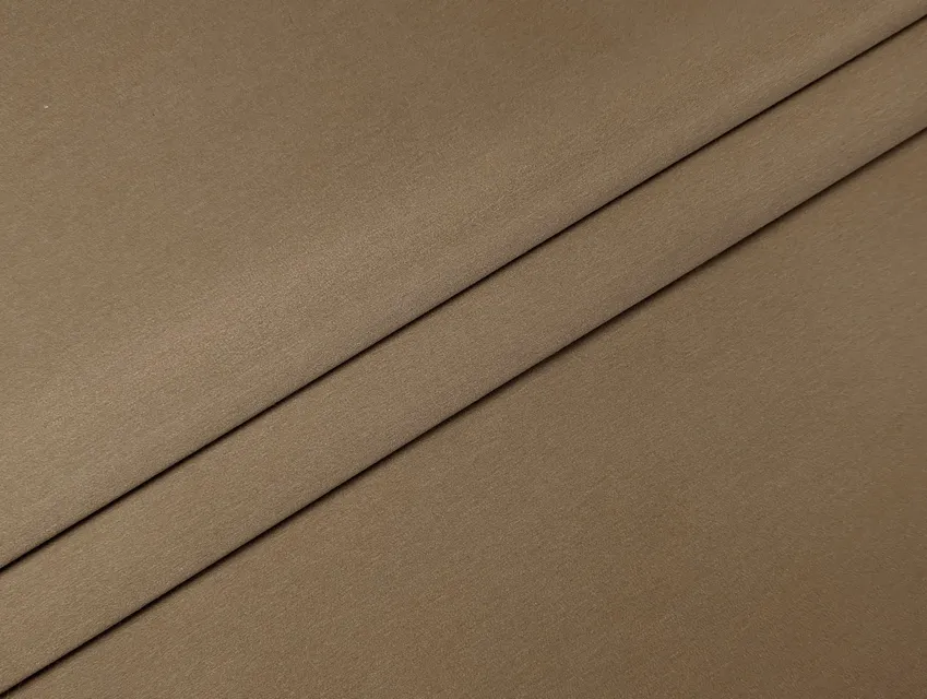 Поликоттон тренч на основе, кофе с молоком (отрез 1,7 м) - фото 1 - интернет-магазин tkani-atlas.com.ua