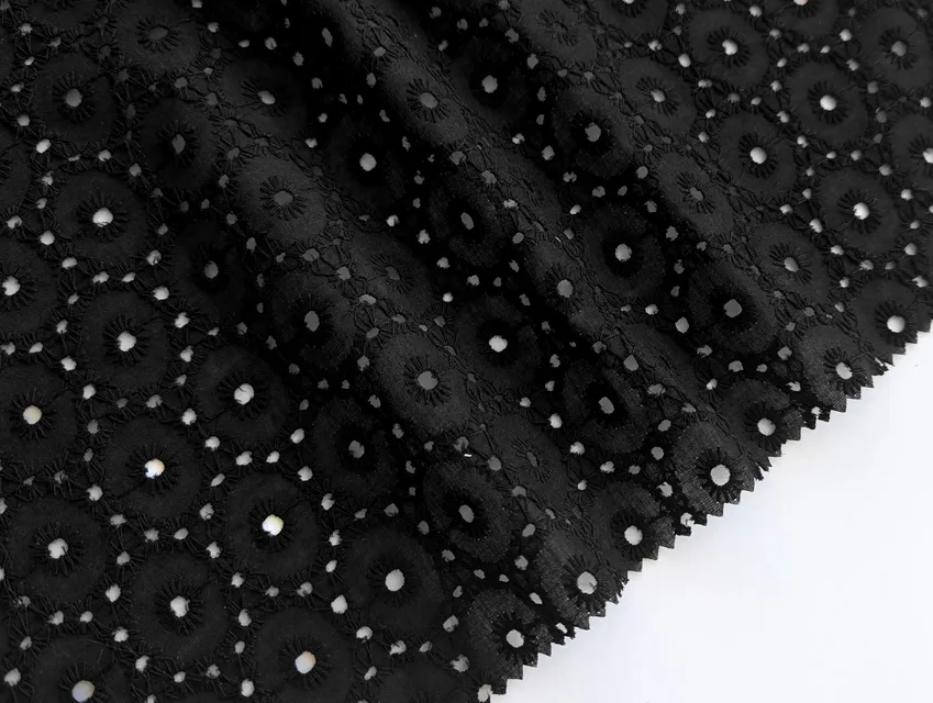 Прошва фаберже, чорний - фото 1 - інтернет-магазин tkani-atlas.com.ua