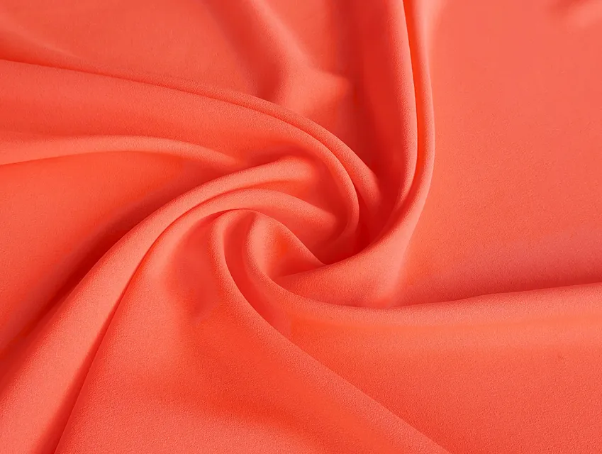 Стрейч шифон, помаранчевий неоновий (відріз 2 м) - фото 1 - інтернет-магазин tkani-atlas.com.ua