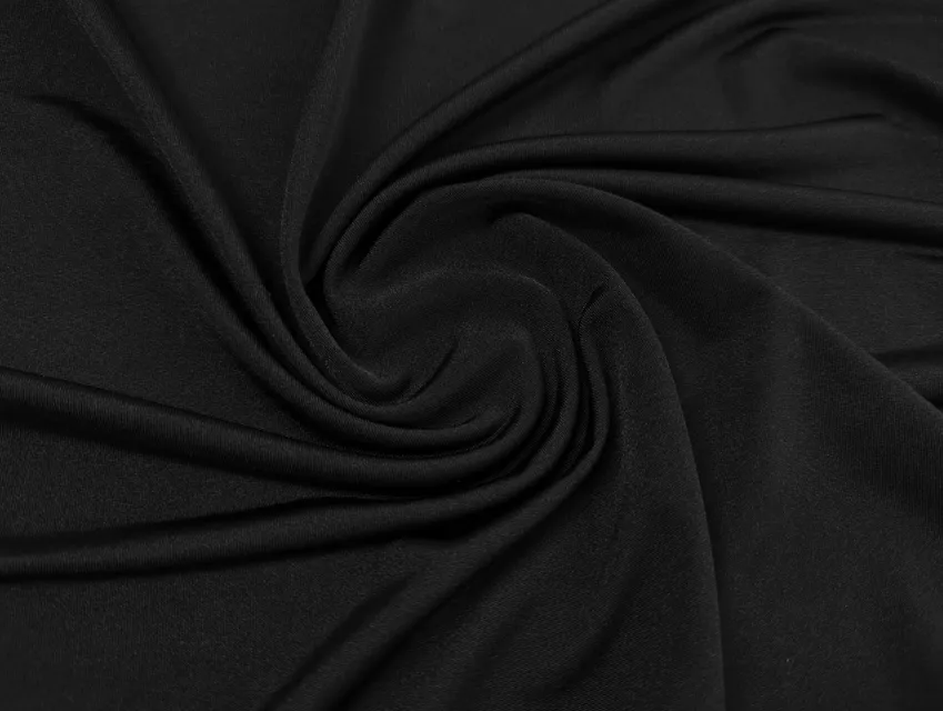 Трикотаж лайкра, черный (отрез 2,1 м) - фото 1 - интернет-магазин tkani-atlas.com.ua