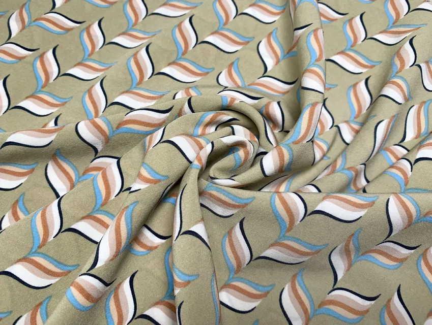 Супер софт принт абстракция цветочная, оливковый (отрез 0,7 м) - фото 1 - интернет-магазин tkani-atlas.com.ua