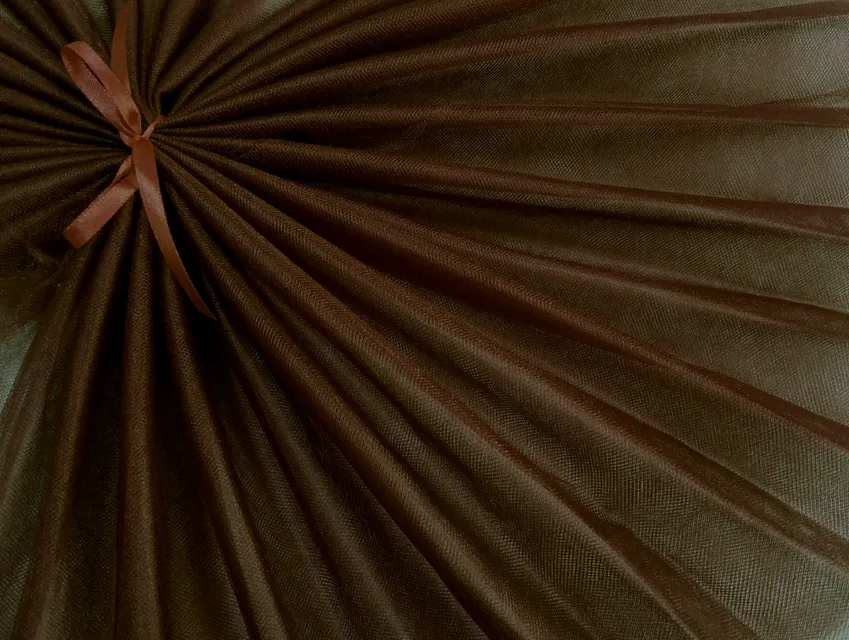 Фатин кристал, шоколадный (отрез 1,1 м) - фото 1 - интернет-магазин tkani-atlas.com.ua