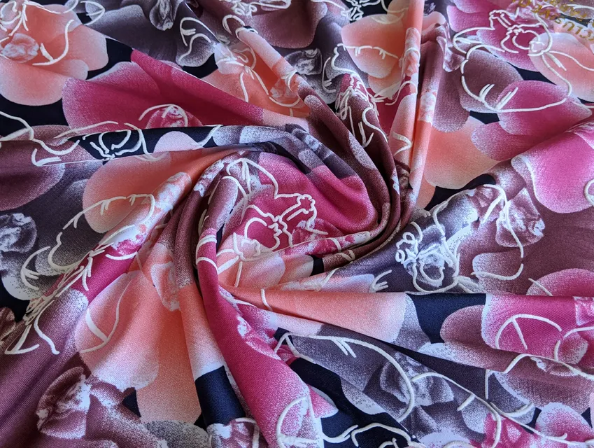 Масло лакр цветочная фактура, розово-персиковый (отрез 1 м) - фото 1 - интернет-магазин tkani-atlas.com.ua