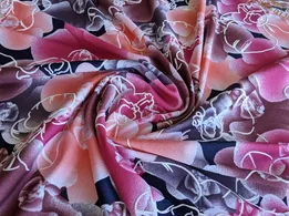 Масло лакр цветочная фактура, розово-персиковый (отрез 1 м) - интернет-магазин tkani-atlas.com.ua