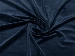 Оксамит на трикотажі плюш, темно-синій (відріз 0,7 м) - інтернет-магазин tkani-atlas.com.ua