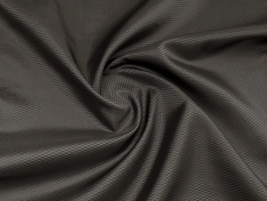 Віскозна підкладка ромби, коричневий з темно-синім (відріз 2,5 м) - фото 1 - інтернет-магазин tkani-atlas.com.ua