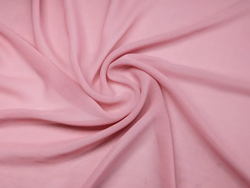 Шифон однотонний, ніжно-рожевий (відріз 0,9 м) - фото 1 - інтернет-магазин tkani-atlas.com.ua