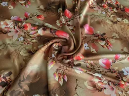 Шовк Армані магнолія, коричневий (відріз 2,2 м) - інтернет-магазин tkani-atlas.com.ua