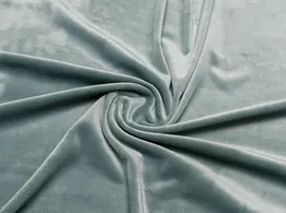 Бархат на трикотаже плюш, серо-мятный (отрез 1,1 м) - интернет-магазин tkani-atlas.com.ua