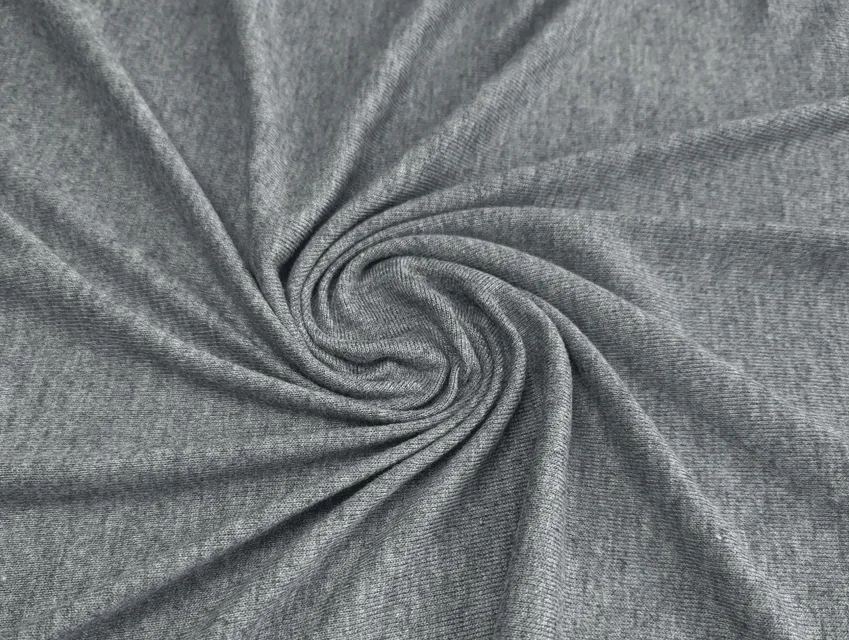 Трикотаж вискоза рубчик меланжевый, серый (отрез 1,7 м) - фото 1 - интернет-магазин tkani-atlas.com.ua