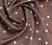 Шовк Армані горошки 4 мм, коричневий з молочним (відріз 1 м) - фото 2 - інтернет-магазин tkani-atlas.com.ua