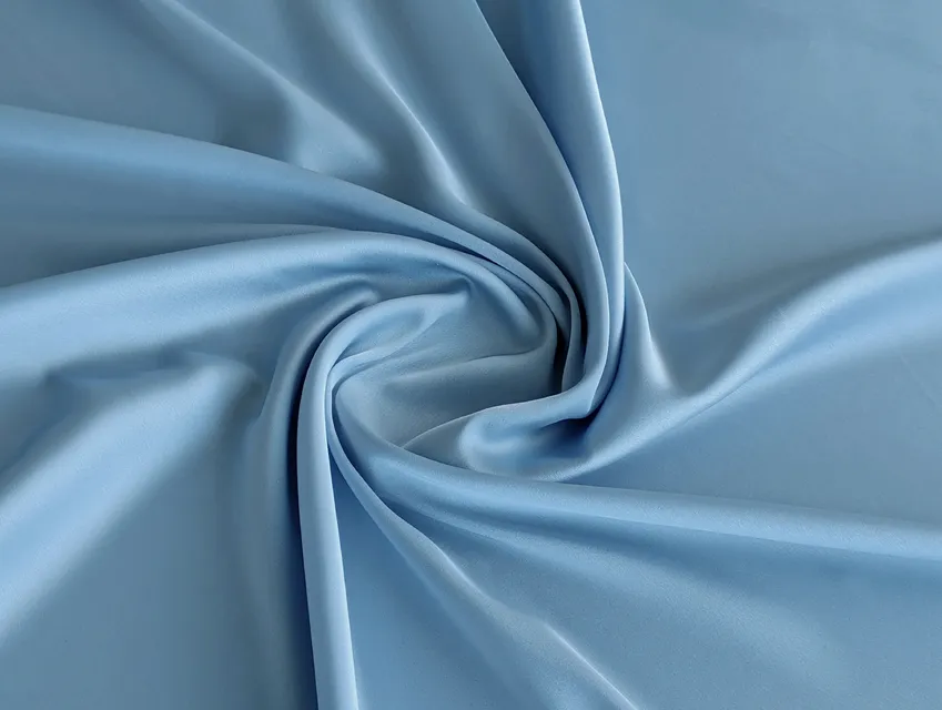 Шелк сатин, голубой дымчатый (отрез 0,7 м) - фото 1 - интернет-магазин tkani-atlas.com.ua