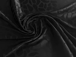 Сатин жакард плями жирафа, чорний - інтернет-магазин tkani-atlas.com.ua