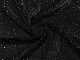 Сітка зі стразами смужка, чорний - інтернет-магазин tkani-atlas.com.ua