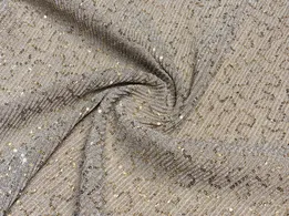 Трикотаж люрекс с пайетка гофре, золото (отрез 2,1 м) - интернет-магазин tkani-atlas.com.ua