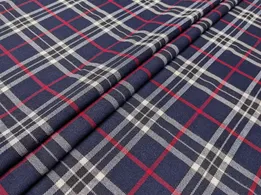 Костюмна клітка 95 мм, темно-синій (відріз 2,2 м) - інтернет-магазин tkani-atlas.com.ua