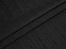 Строченная плащевка  Луи клетка, черный (отрез 0,6 м) - интернет-магазин tkani-atlas.com.ua