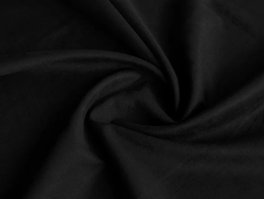 Замша стрейч, черный (отрез 2 м) - фото 1 - интернет-магазин tkani-atlas.com.ua