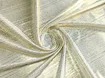 Трикотаж ликра зеркальный полоска, золото на белом (отрез 1,3 м) - интернет-магазин tkani-atlas.com.ua