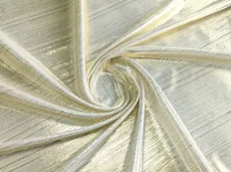Трикотаж лікра дзеркальний смужка, золото на білому (відріз 1,3 м) - інтернет-магазин tkani-atlas.com.ua