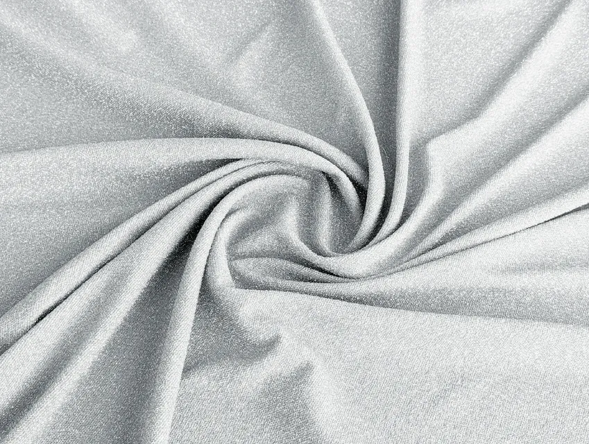 Люрекс на трикотаже, белое серебро (отрез 1,2 м) - фото 1 - интернет-магазин tkani-atlas.com.ua