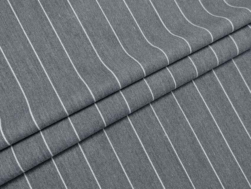 Костюмка тиар полоска 24 мм, серый меланжевый - фото 1 - интернет-магазин tkani-atlas.com.ua