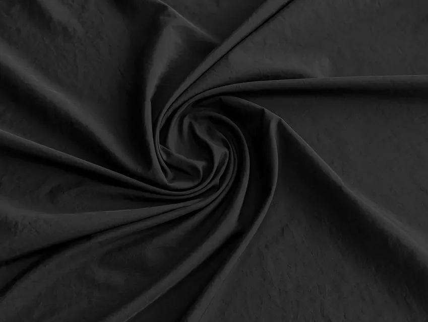 Плащівка жатка, чорний (відріз 1,7 м) - фото 1 - інтернет-магазин tkani-atlas.com.ua