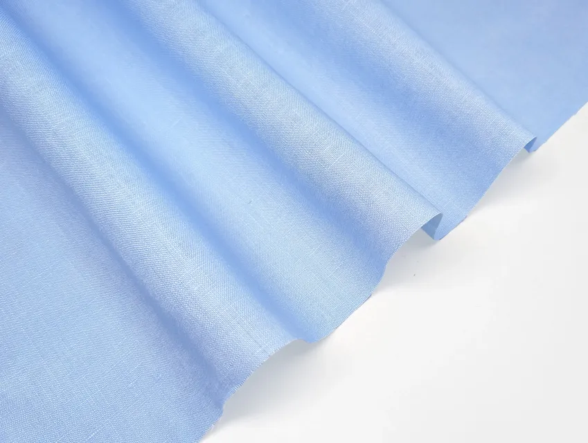 Лён 100%, светло-голубой - фото 1 - интернет-магазин tkani-atlas.com.ua