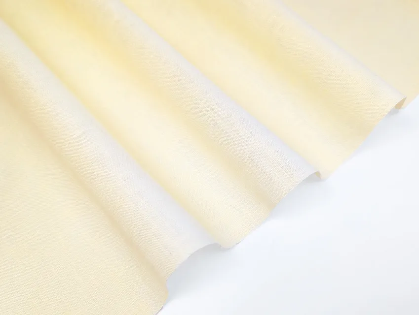 Льон 100%, світлий жовтий - фото 1 - інтернет-магазин tkani-atlas.com.ua
