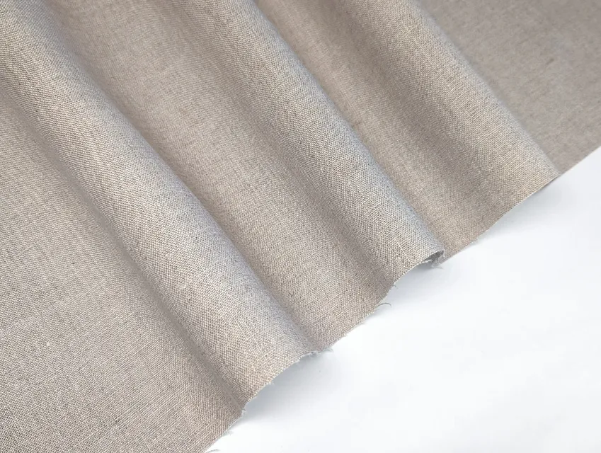 Льон натуральний меланжевий, сіро-бежевий - фото 1 - інтернет-магазин tkani-atlas.com.ua