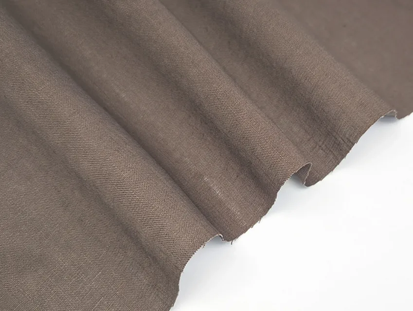 Лён натуральный, мокко - фото 1 - интернет-магазин tkani-atlas.com.ua