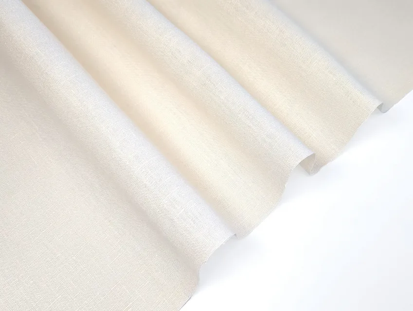 Лён натуральный, кремовый - фото 1 - интернет-магазин tkani-atlas.com.ua