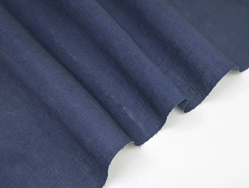 Лён натуральный, синий джинсовый - фото 1 - интернет-магазин tkani-atlas.com.ua