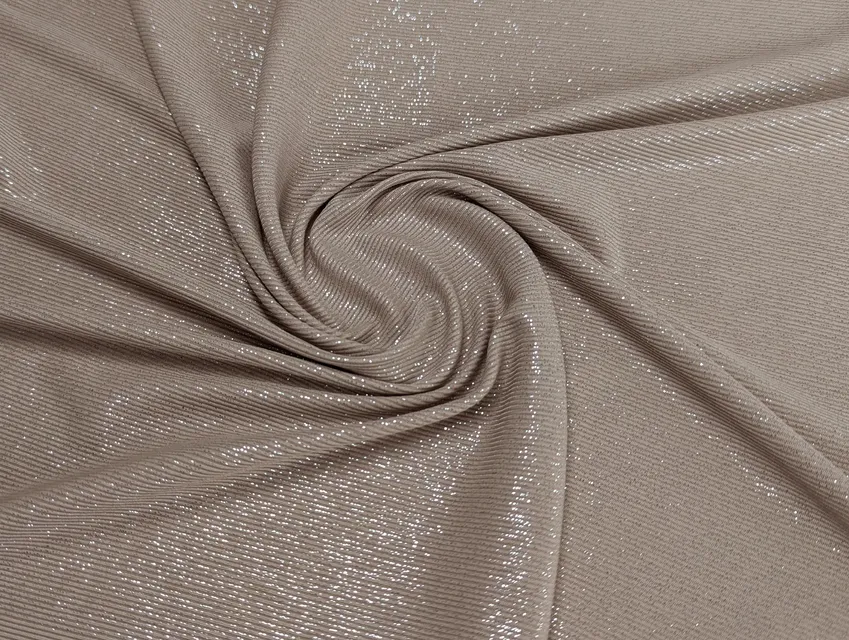 Трикотаж ликра мерцание, бежевый - фото 1 - интернет-магазин tkani-atlas.com.ua